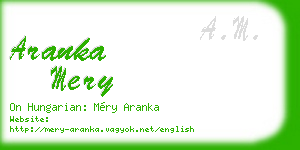 aranka mery business card